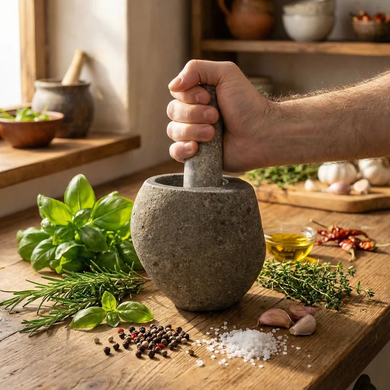 Naturale Riverstone Decorative Pestle & Motar -Medium — foto 4