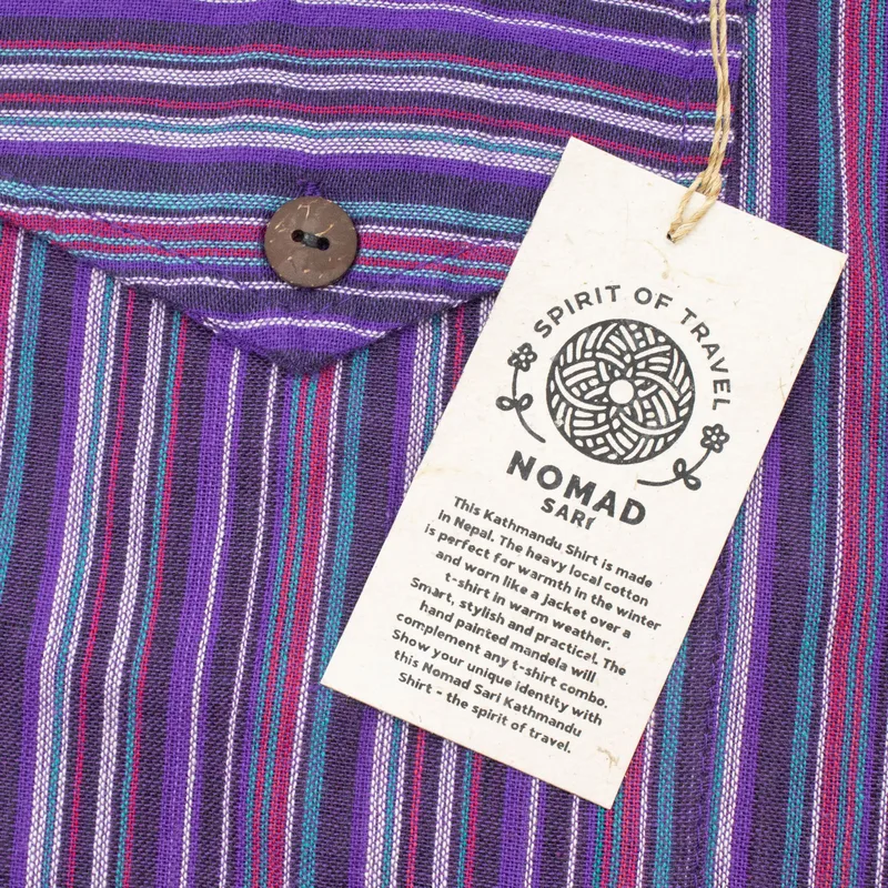 Nomad Sari Grandad Shirt Nero Purple XL — foto 4