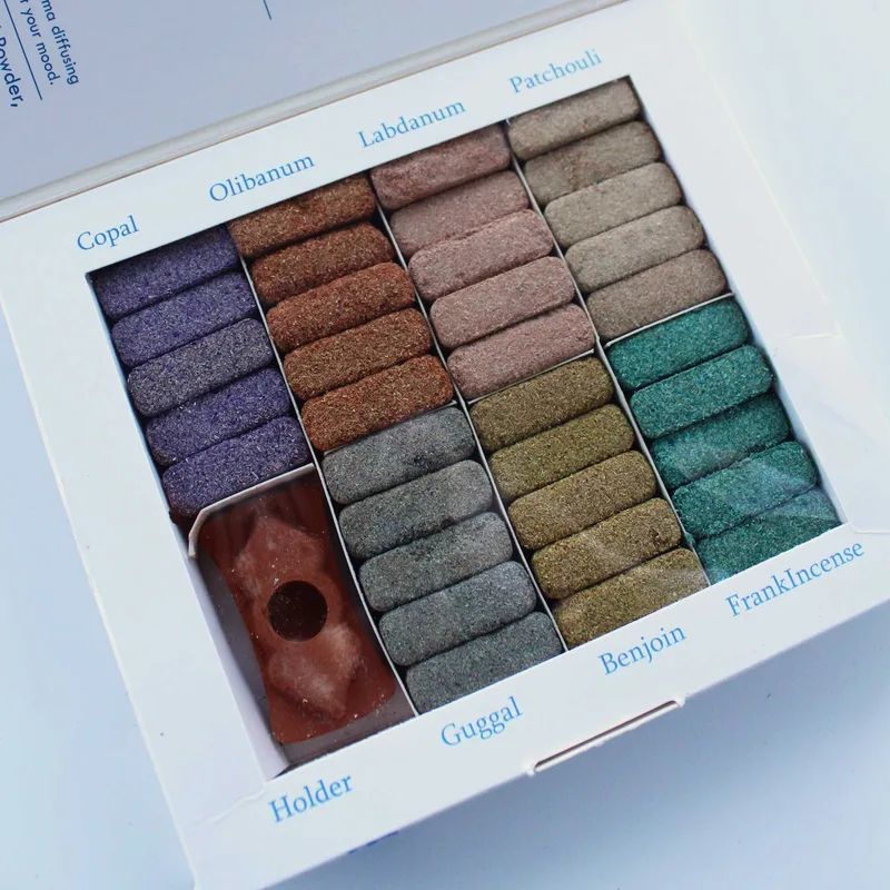 Display Set of 70 Incenso Smudge Bricks and Bruciatore Selvatico West — foto 2