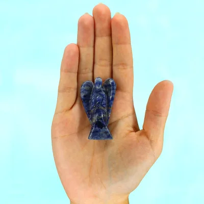 Hand Carved Gemstone Angel - Sodalite — foto 1