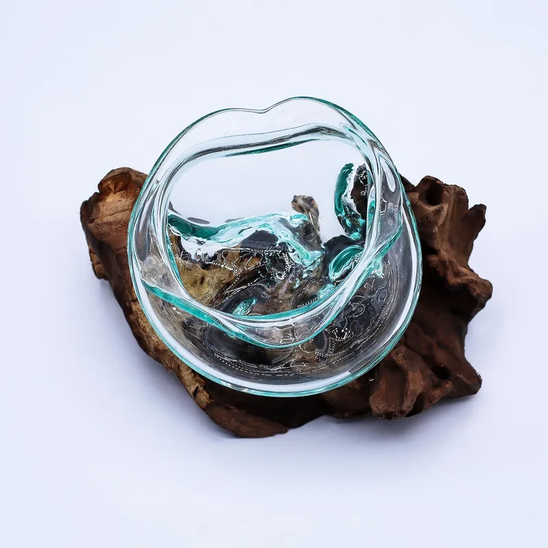 Molten Glass Wavy Bowl on Legno 18cm — foto 4