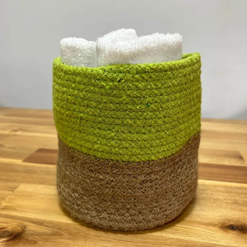 Set of 3 Cotton Rope Storage Baskets Pistachio — foto 3
