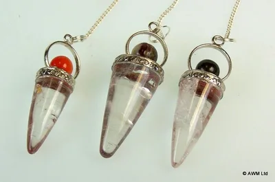 Rock Crystal Cone & Argento Ring Asst — foto 1