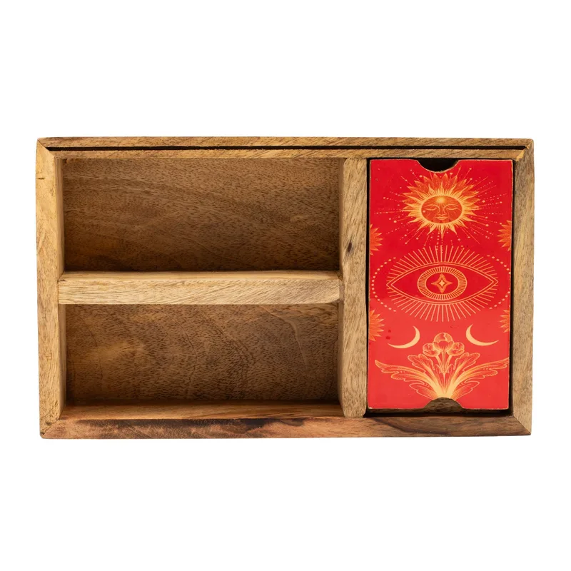 Three Section Tarot Scatola with Card Porta