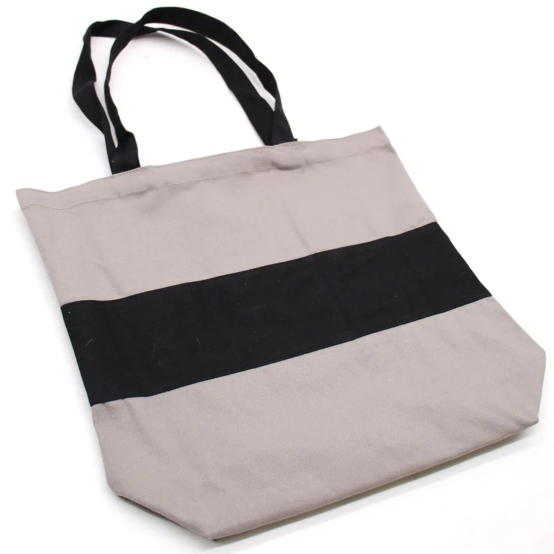 Two Tone Cotton Bag 38x42x12cm Grey & Nero 10oz — foto 1