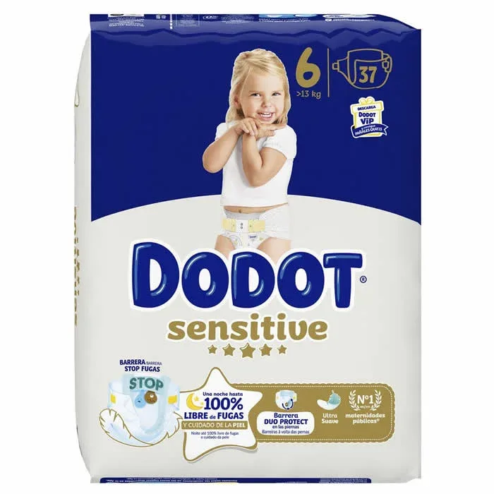 Dodot Sensitive Size 6 Diapers 13 kg 37 Units