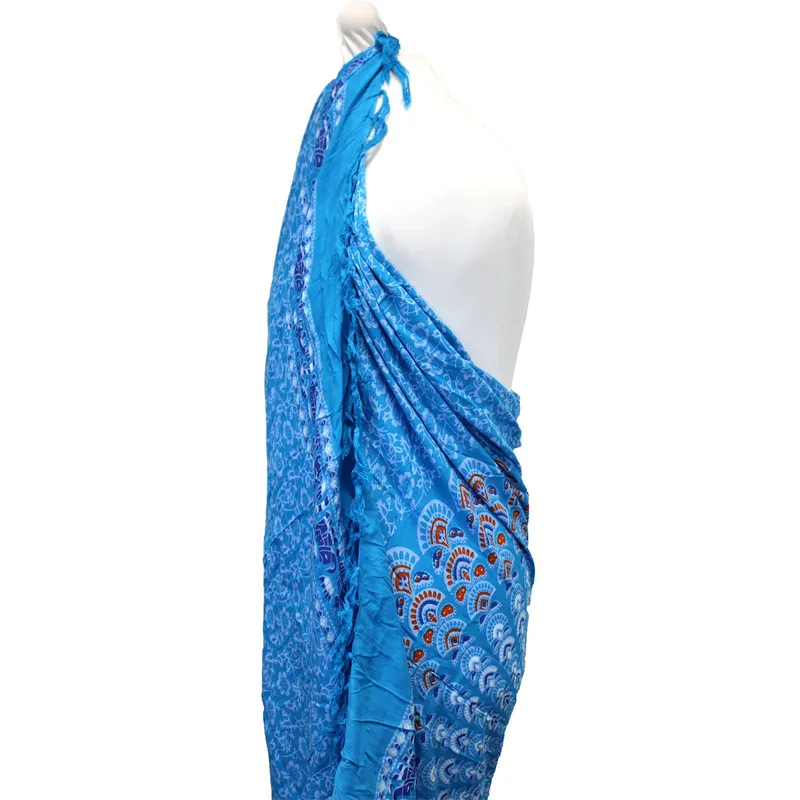 Teal Arancia Mandela Sarong