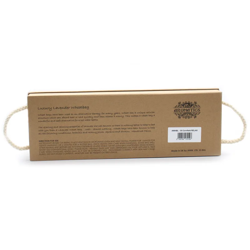 Luxury Lavanda Wheat Bag in Gift Scatola Cornfield RELAX