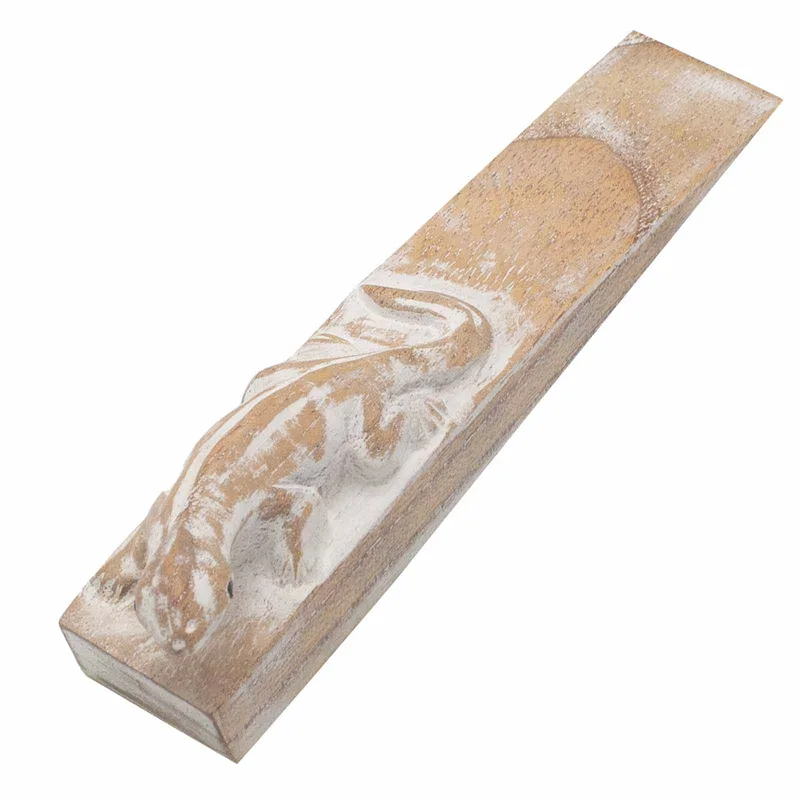 Hand carved Doorstop Gecko