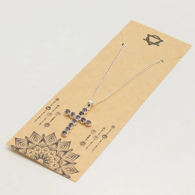 Indian Devotional Pendant Argento Plated Ionite Crucifix — foto 2