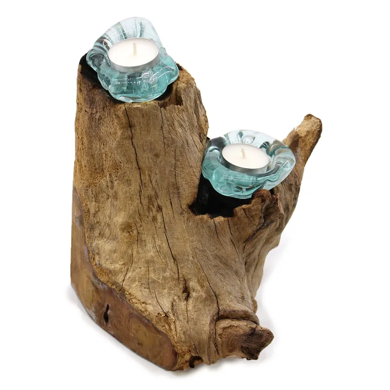 Molton Glass Candela Double Porta on Legno — foto 3