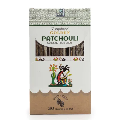 30g Golden Patchouli Smudging Resin Sticks (6s)