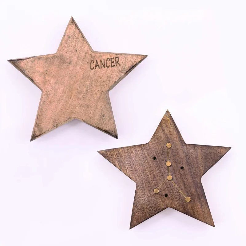 Engraved and Brass Zodiac Sign Incenso Burners Star — foto 1