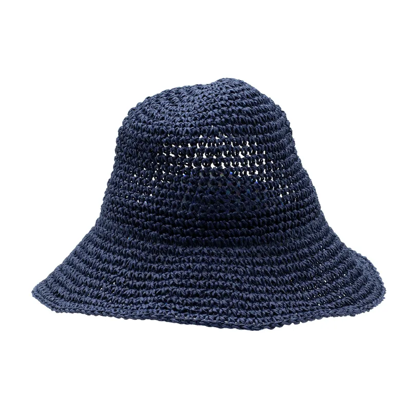 Nomad Sari Floppy Straw Sun Hat - Navy Blu — foto 1