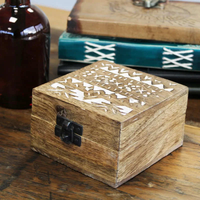 Bianco Washed Wooden Scatola 4x4 Slavic Design — foto 3