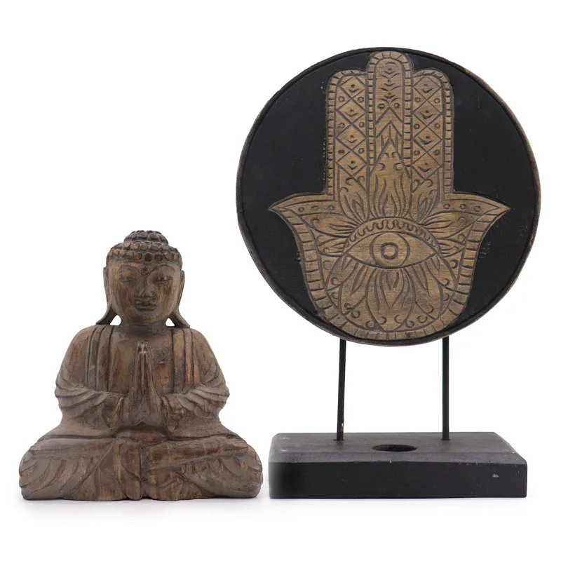 Buddha Feng Shui Set Hamsa Grey