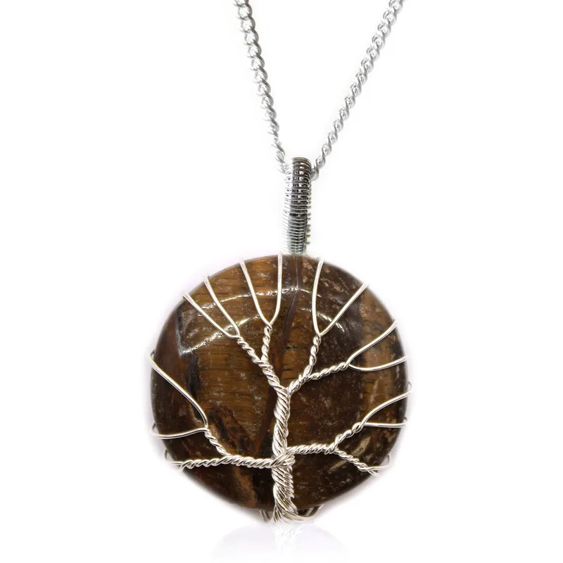 Albero of Life Gemstone Necklace Tiger Eye — foto 3