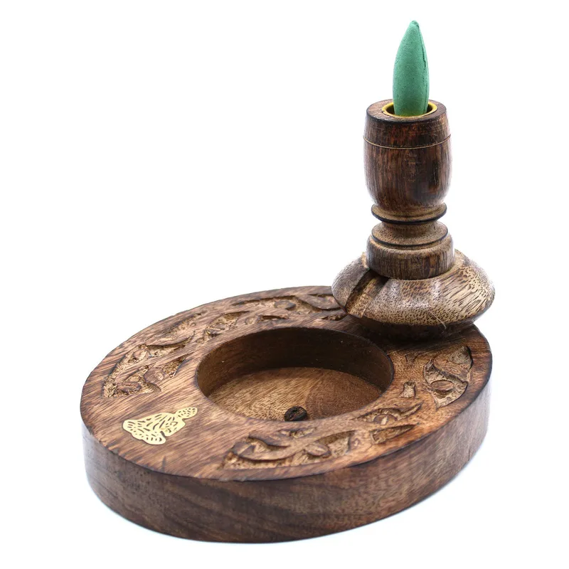 Sm Mango Legno Backflow Bruciatore Brass Buddha — foto 2