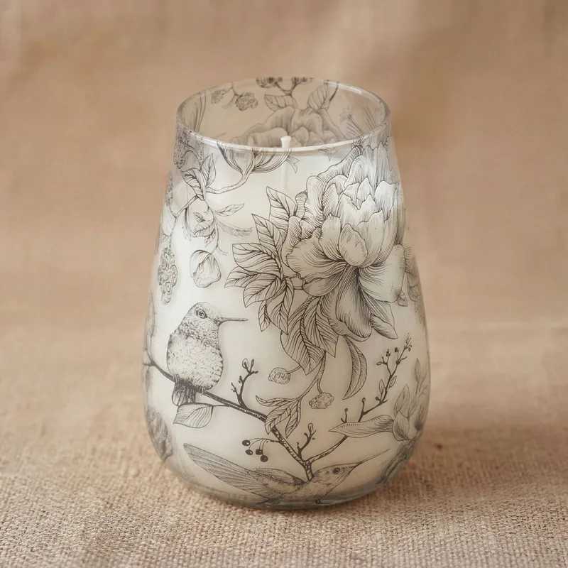 Tall Glass Jar Candele Drawn by Flame — foto 2