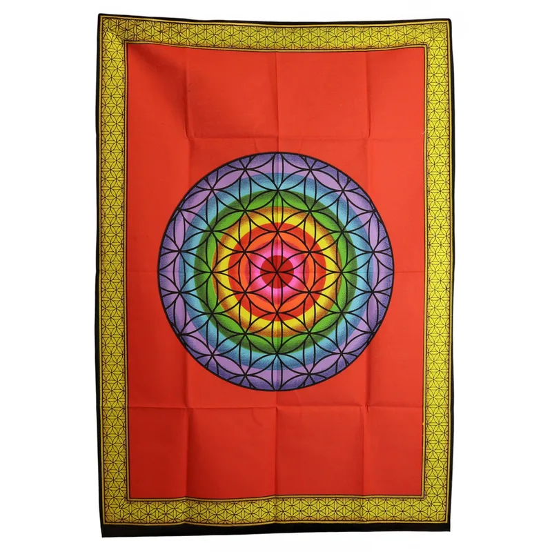 Stampa su tela "Fiore della Vita" (70x110 cm) – Arcobaleno