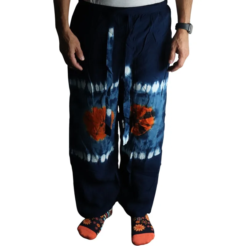 Japanese Style Lounge Pants Teal & Arancia M — foto 4