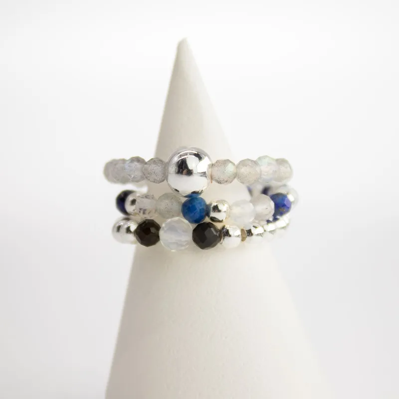 Nymph Spirit Gemstone Ring Set - Northern Lights — foto 1
