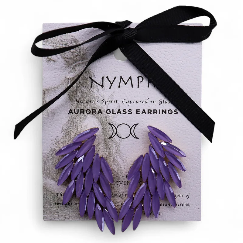 Lavanda - Vintage Glass - Angel Wings - Earrings — foto 3