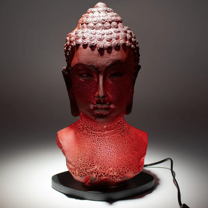 Buddha Bust Lamp Molton Lava Oval stand — foto 3