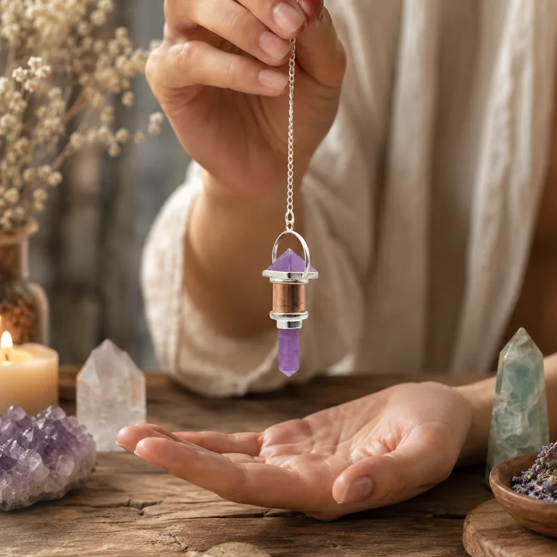 The Violet Engine Combo Piece Copper Pendulum Amethyst — foto 2