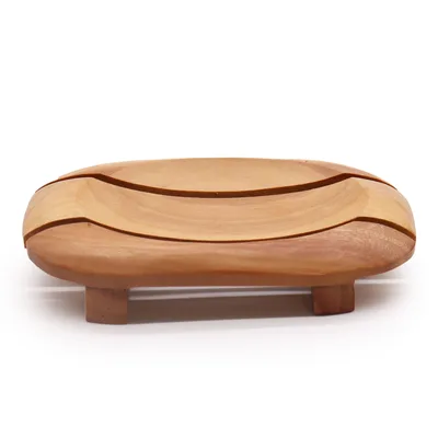Classic Mahogany Sapone Dish - Oval in Rectangle
