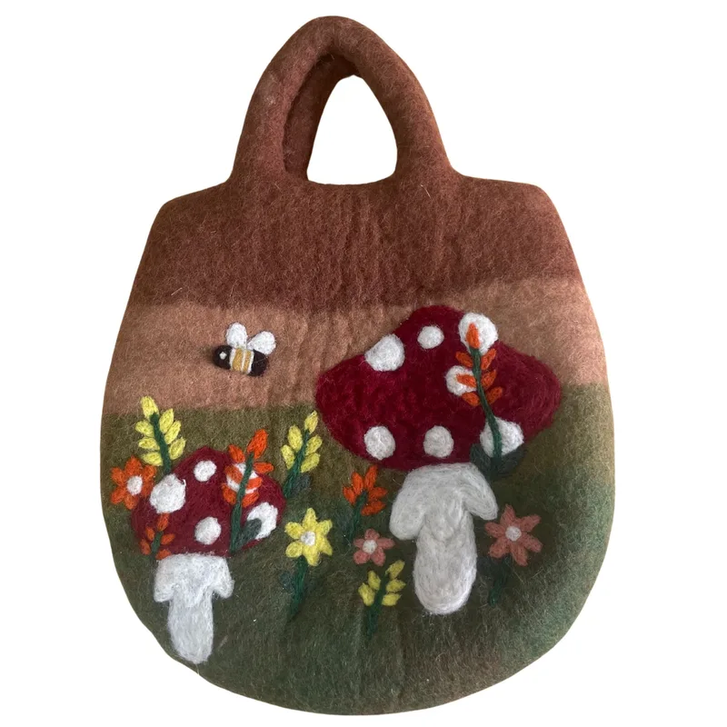 Mushroom Garden Felted Bag 35x27cm — foto 4