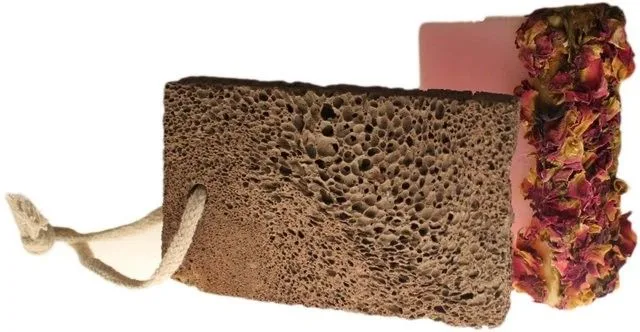 Volcanic Foot Stone -Square Sapone Shape