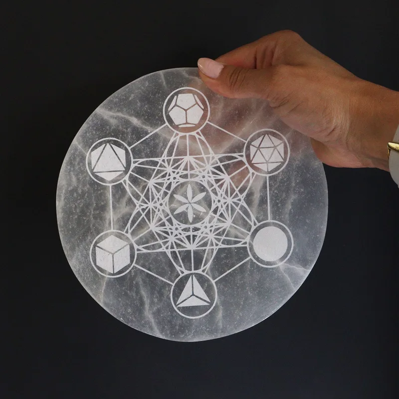 Large Charging Plate 18cm Sacred Geometry
