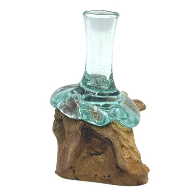 Molton Glass Small Fiore Vase on Legno — foto 1