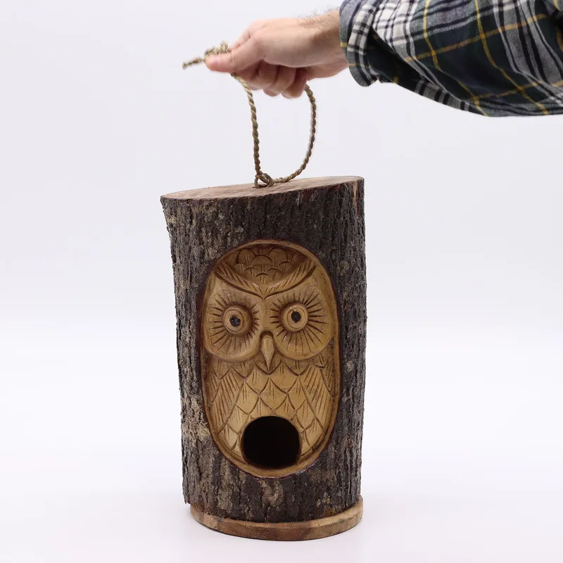 Albero Trunk Face - Bird House - Wise Owl — foto 1