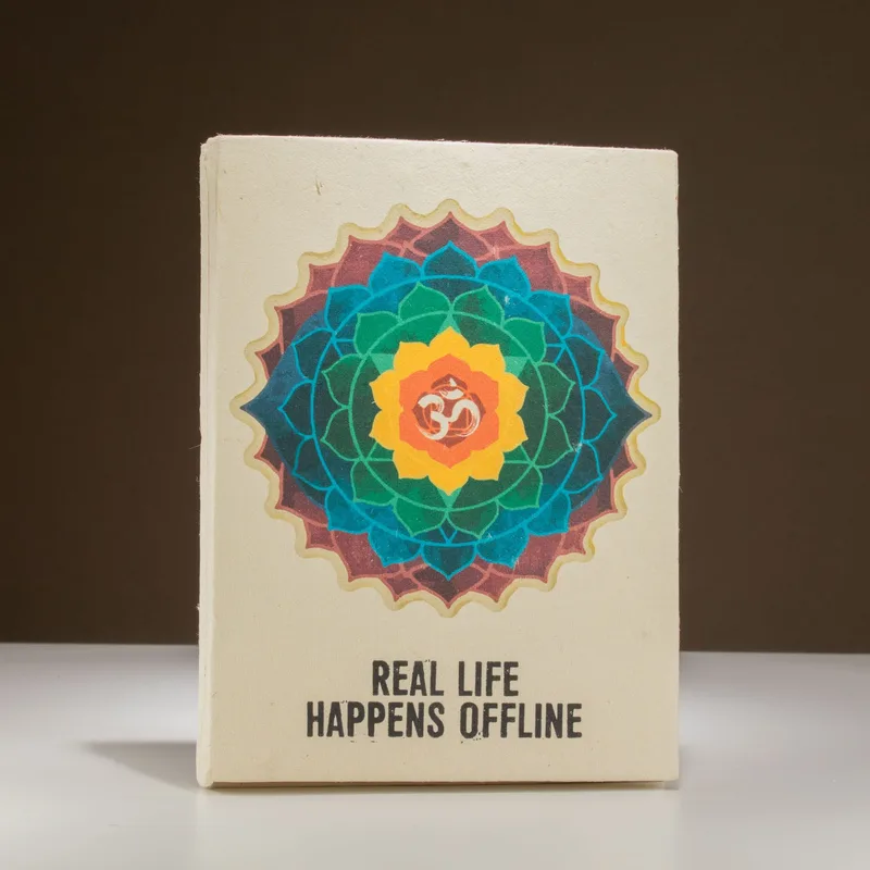 Lrg Lokta Inspiration Notebook (21x15cm) - 45 leafs - Real Life - inc bookmark — foto 2