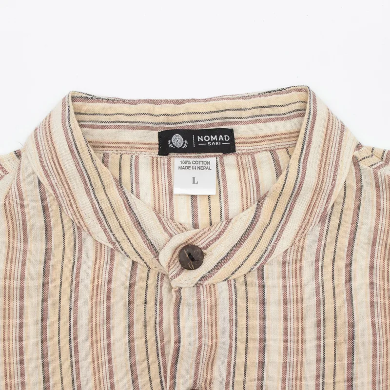 Nomad Sari Grandad Shirt Brown Beige Large — foto 6