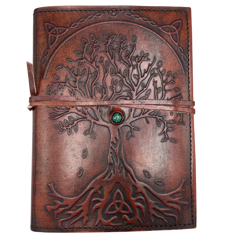 Quaderno in Pelle "Albero della Vita" Piccolo Modello – 18x13x2 cm — foto 1