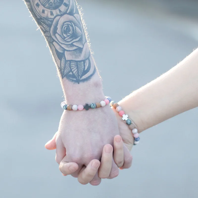 Set di 2 Braccialetti Amicizia con Pietre Preziosa – Lealtà – Amazonite e Giada Gialla — foto 4
