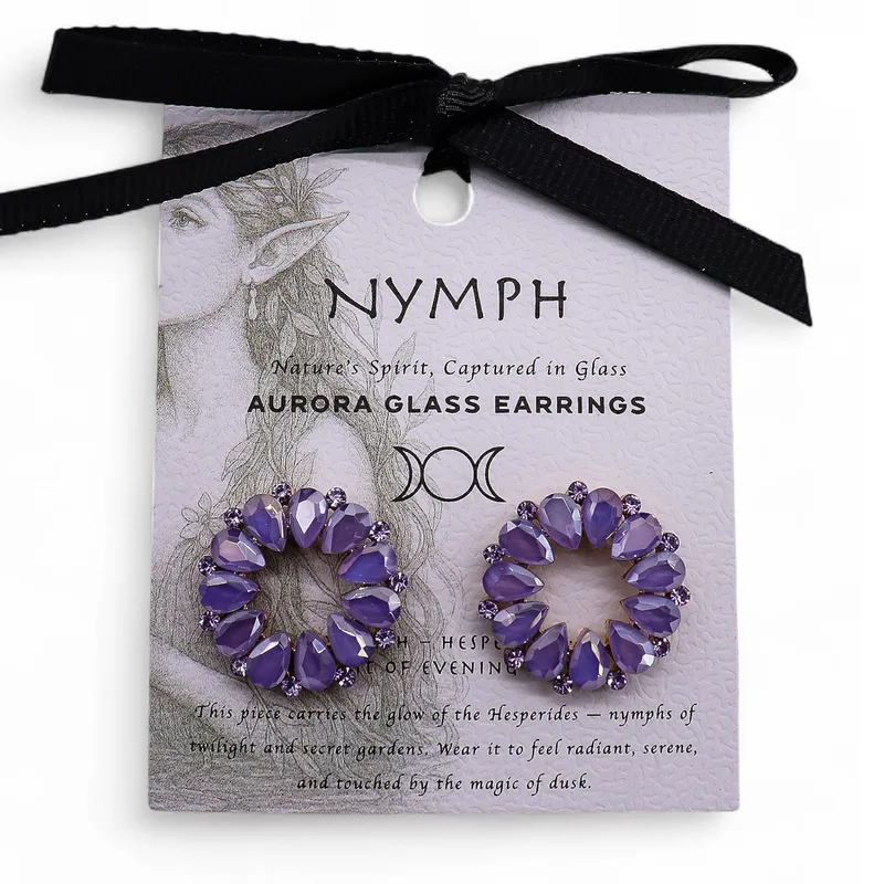 Lavanda - Vintage Glass - Loop - Earrings — foto 2