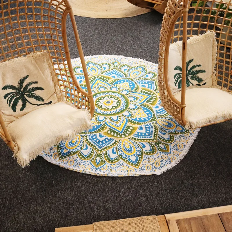 Large Mandala Roundy Art Yellow & Blu