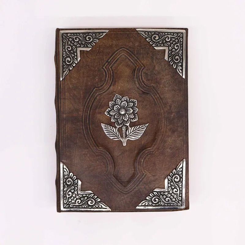 Heafty Brown Tan Book Zinc Rosa Decor 200 Deckle Edges Pages 26x18cm — foto 4