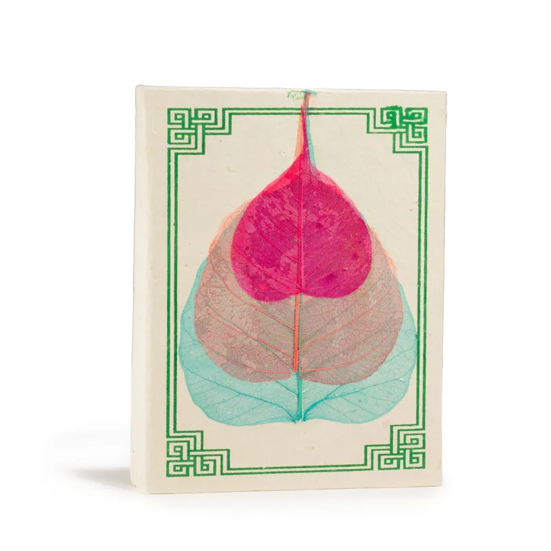 Med Lokta Bodhi Leaf Notebook Lrg (15x12cm) - 45 leafs (assorted) — foto 2