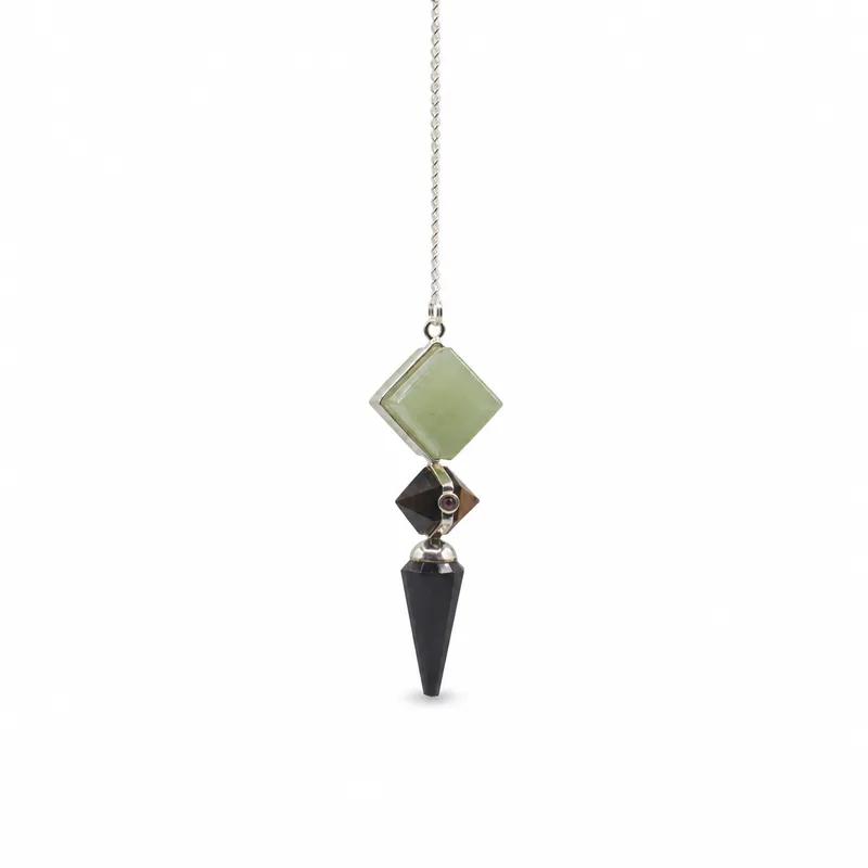 Builder of Realms Three Piece Pendulum Nero Agate Verde Aventurine Tiger Eye — foto 1