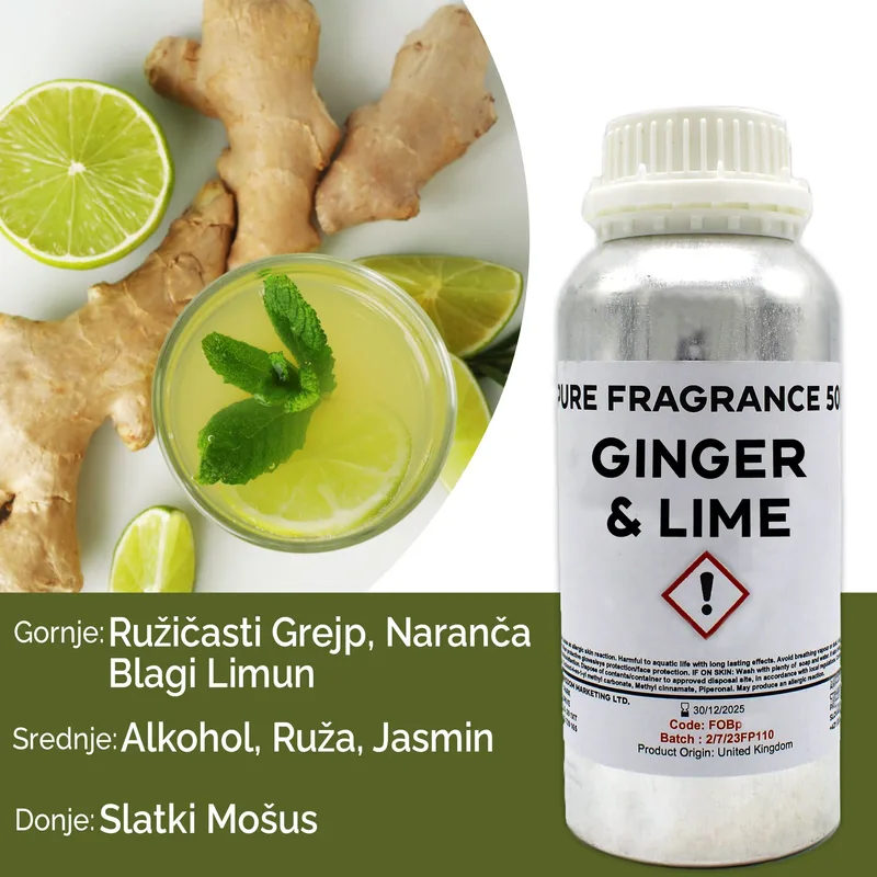 Ginger & Lime Puro Profumo Olio 500ml