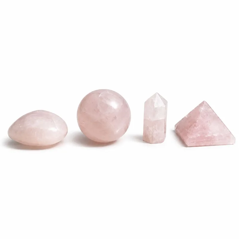 Four Gemstone Shapes - Rosa Quartz — foto 3