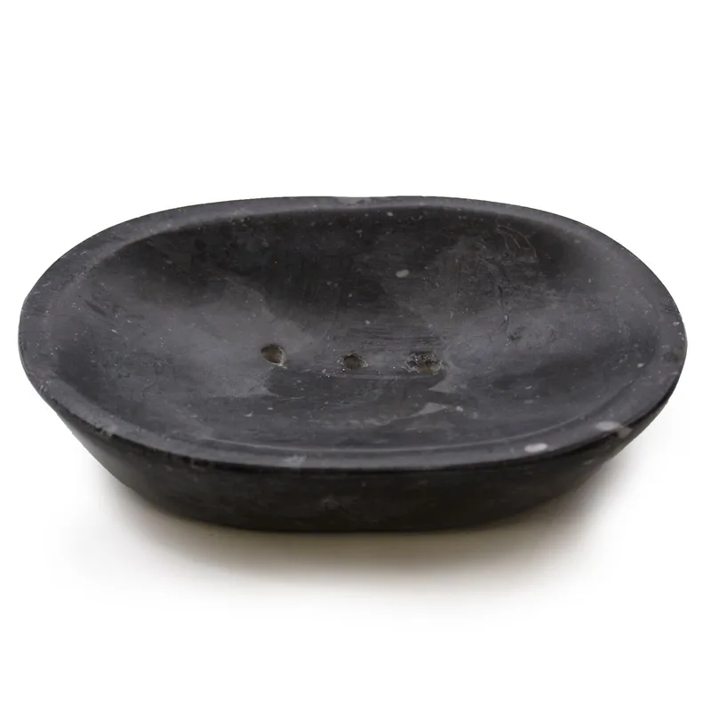 Classic Oval Nero Marble Sapone Dish