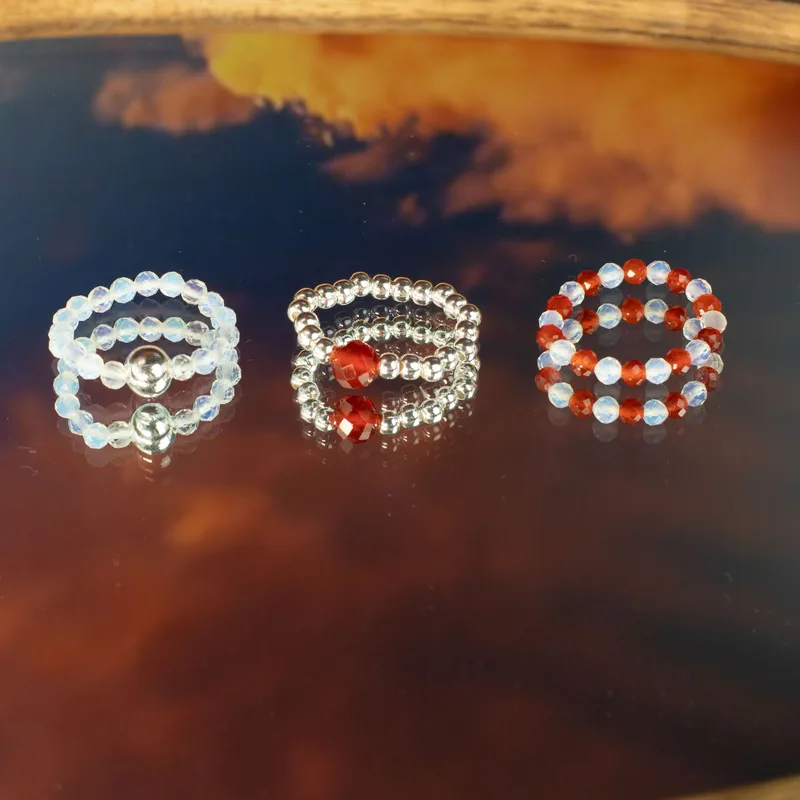 Nymph Spirit Gemstone Ring Set - Blood Moon — foto 4