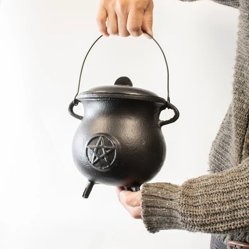 Extra Huge Cast Iron Cauldron with Pentagon 23x18cm — foto 6