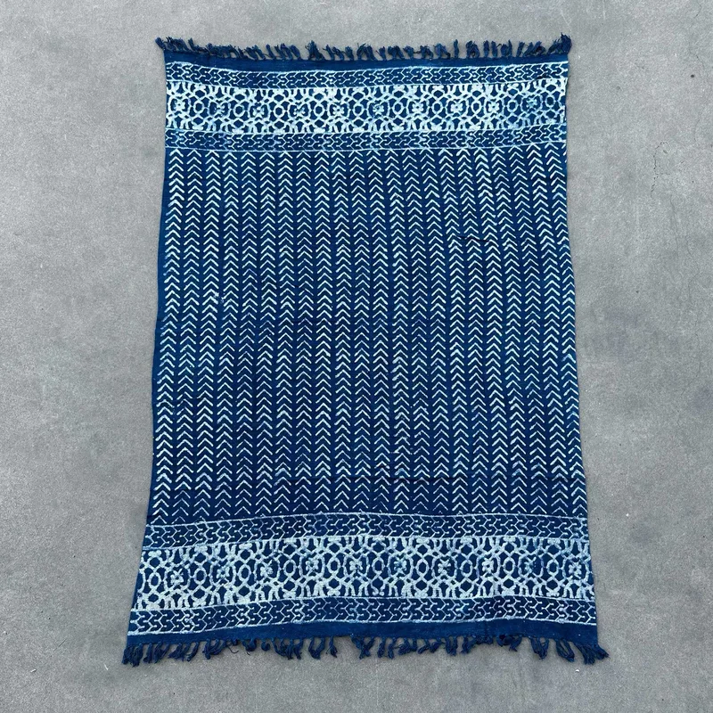 Fatto a mano Indigo Throw 170x120cm Seedha Arrows — foto 1